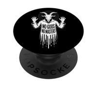 Pas de Dieux, Pas de maîtres, chèvre Occulte, Baphomet, Anarchie PopSockets PopGrip Adhésif