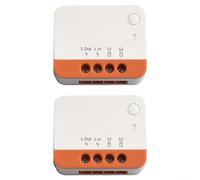 Pas de fil neutre nécessaire, ZBMINIL2 - Interrupteur intelligent pour Zigbee, module de relais bidirectionnel avec contrôle vocal, fonctionne avec - Alexa, SmartThings Hub (2 pièces)