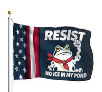 « Pas de glace dans mon étang ! » : drapeaux humoristiques de la manifestation des grenouilles de Portland pour les étudiants