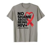 Pas de honte d'être VIH+ Ruban Rouge T-Shirt