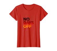 Pas de Jours de congé d'entraînement de Remise en Forme motivante T-Shirt, Femme, Rouge, XL
