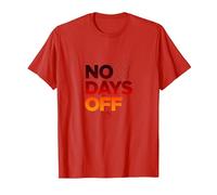 Pas de Jours de congé d'entraînement de Remise en Forme motivante T-Shirt, Homme, Rouge, M