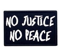 Pas de justice pas de paix Brodé Crochet et boucle d'attache Patch