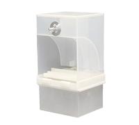 Pas De Mangeur D'oiseau En Désordre, Acrylique De Récipient Alimentaire Avec Perchoir | Accessoires De Distributeur D'œuvres D'oiseau Transparent Et De Cage, Vue Pour Les Petits Et Moyens Orientes, Le