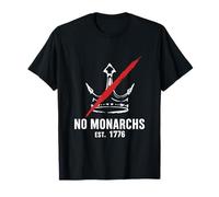Pas DE MONARQUES EST. 1776 Indépendance, rébellion, liberté T-Shirt