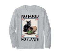 Pas de nourriture sans plantes Plante pour chat Plantes chatons Amoureux des chats Manche Longue