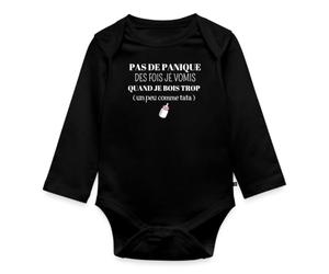 Pas de Panique Tata Annonce Grossesse Body Manches Longues Bébé Bio