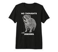 Pas de pensées Seulement Awawa Screaming Rock Hyrax Meme T-Shirt Haut de Gamme