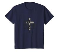 Pas de Peur avec la Foi, la Vie est effrayante sans Jésus Christian T-Shirt, Enfant, Bleu Marine, 3 Ans