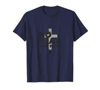 Pas de Peur avec la Foi, la Vie est effrayante sans Jésus Christian T-Shirt, Homme, Bleu Marine, 3XL