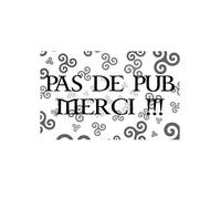 Pas de Pub Merci Bretagne Breizh triskele autocollant adhésif sticker logo 12 - Taille : 12 cm