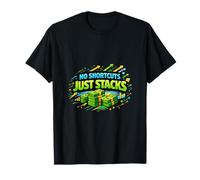 Pas de raccourcis Just Stacks Hustle Money Mindset Graphic T-Shirt