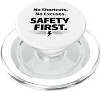 Pas de raccourcis. Pas d'excuses. La sécurité d'abord | Slogan sur Le Lieu de Travail PopSockets PopGrip pour MagSafe