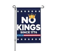 Pas De Rois En Amérique Depuis 1776 Fdt Anti-47 Pro-Démocratie Drapeau De Jardin Avec Œillets Drapeau De Cour Suspendre Drapeaux De Jardin Pour Chambres Dortoirs Extérieure 30X45cm