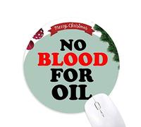 pas de sang pour le pétrole de l'amour et de la paix du monde tapis de souris en caoutchouc de sapin de noël