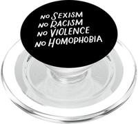 Pas de sexisme Racisme Violence Homophobie Anti-raciste PopSockets PopGrip pour MagSafe
