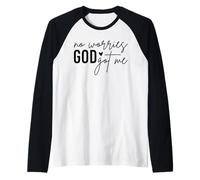 Pas de soucis, Dieu m'a donné Un Seigneur Jésus chrétien Afro-américain Manche Raglan