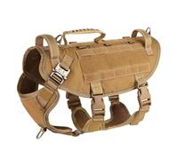 Pas De Traction en Nylon Réglable Military Tactical Allemand Berger Labrador,Kaki,M