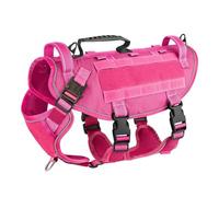 Pas De Traction en Nylon Réglable Military Tactical Allemand Berger Labrador,Rose,L