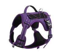Pas De Traction Soft Comfort Dog Harnness Nylon Réglable Nylon Réfléchissant avec Un Harnais De Chien De Poignée De Contrôle pour Les Chiens Moyens Et Grands,Violet,M