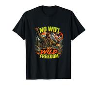 Pas de WiFi, Juste Wild Freedom Outdoor Adventure Design T-Shirt