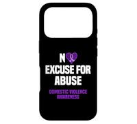 Pas d'excuse pour la Violence - Soutien à la Sensibilisation à la Violence Domestique Coque pour iPhone 17 Pro