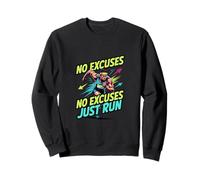 Pas d'excuses, il Suffit de Courir Un Design de Fitness motivant Sweatshirt