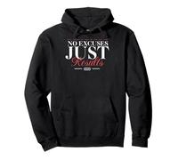Pas d'excuses, Juste des résultats - Urban Typography Streetwear Sweat à Capuche