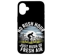 Pas d'heure de pointe, juste une précipitation de vélo à l'air frais Coque pour iPhone 16 Plus