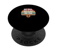 Pas d'interdiction, pas de drapeau, pas de liberté fiscale, finance, puissance, bitcoin PopSockets PopGrip Adhésif