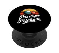 Pas Dispo Jai Petanque French Boules Retro PopSockets PopGrip Adhésif