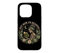 Pas en ce Moment, Je lis Bookish Skeleton Horror Reader Coque pour iPhone 15 Pro