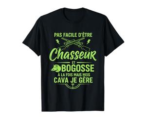 Pas Facile d’être Chasseur et bogosse Humour la Chase T-Shirt