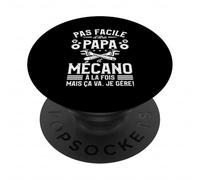 Pas Facile D'être Papa Et Mécano À La Fois PopSockets PopGrip Adhésif