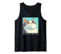 Pas Gras, Juste Plus Facile à Voir (déclaration Amusante et Graphique de Chat) Débardeur