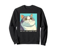 Pas Gras, Juste Plus Facile à Voir (déclaration Amusante et Graphique de Chat) Sweatshirt
