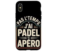 Pas L’Temps J’AI Padel Et Apéro Coque pour iPhone X/XS
