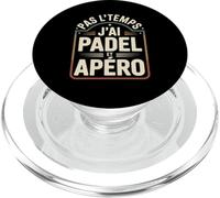 Pas L’Temps J’AI Padel Et Apéro PopSockets PopGrip pour MagSafe