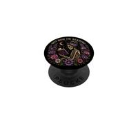 Pas Maintenant Je lis Gothic Skeleton Book Lover PopSockets PopGrip Adhésif
