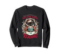 Pas Maintenant, Le Père Noël, Je lis Funny Cat Sweatshirt