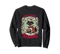 Pas Maintenant Santa, Je lis Cat Christmas Sweatshirt