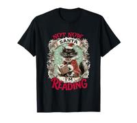 Pas Maintenant Santa, Je lis Cat Christmas T-Shirt