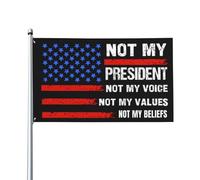 Pas mon président. Mes valeurs, ma voix, mes convictions, mon choix. Drapeau 3x5, panneau de jardin, bannière