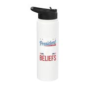 Pas mon président, pas ma voix, pas ma valeur, pas mes convictions Stainless Steel Insulated Water Bottle