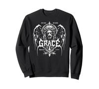 Pas Mort mais sauvé Jesus Grace Death Metal Ephésiens 2:8-9 Sweatshirt