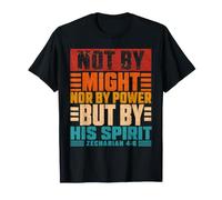Pas par Might Nor Power Zacharie 4:6 Christian Vintage T-Shirt