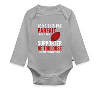Pas Parfait Mais Supporter Toulouse Rugby Body Manches Longues Bébé Bio