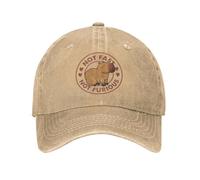 Pas Rapide Pas Furieux Capybara Hommes Femmes Casquette De Baseball Mignon Animal en Détresse Casquettes Chapeau Rétro Extérieur Déstructuré Doux Snapback Coton, pour Toutes Les Saisons