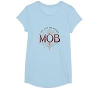 Pas Seulement la mère Mob Elegant Vintage Family Pride T-Shirt, Fille, Bleu Céleste, M