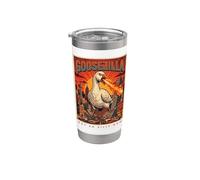Pas si stupide maintenant Goosezilla Fire Breathing Monster Attack Gobelet isotherme en acier inoxydable double paroi